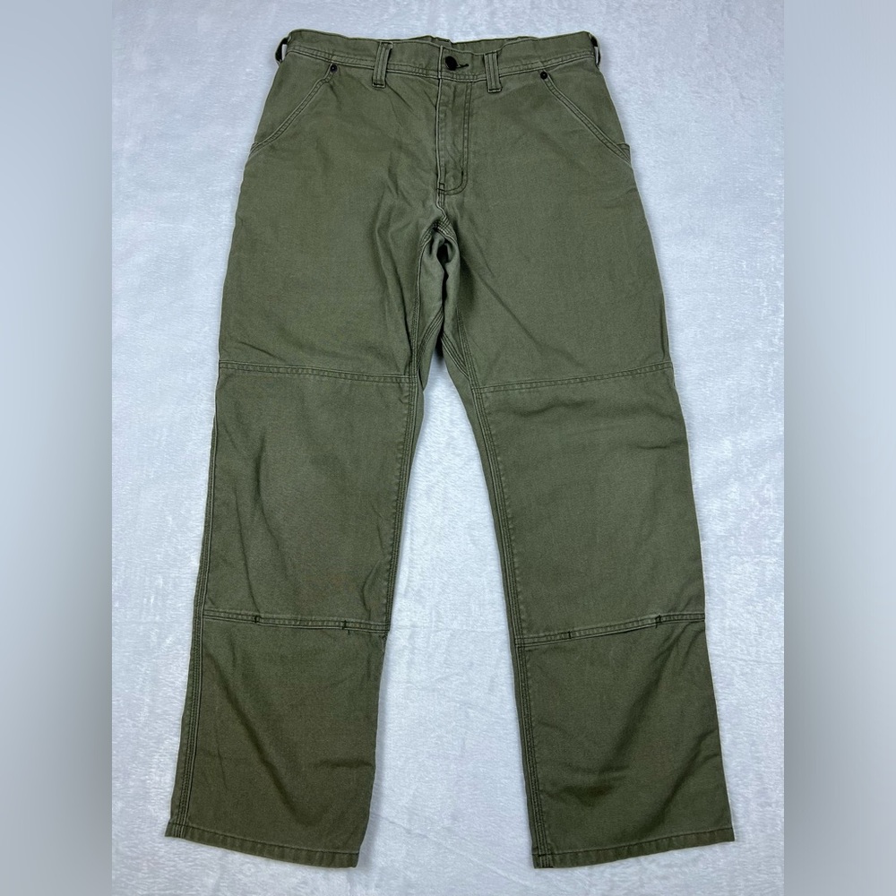 Men's Olive Green Carpenter Work Pants - Reliable Everyday Comfort